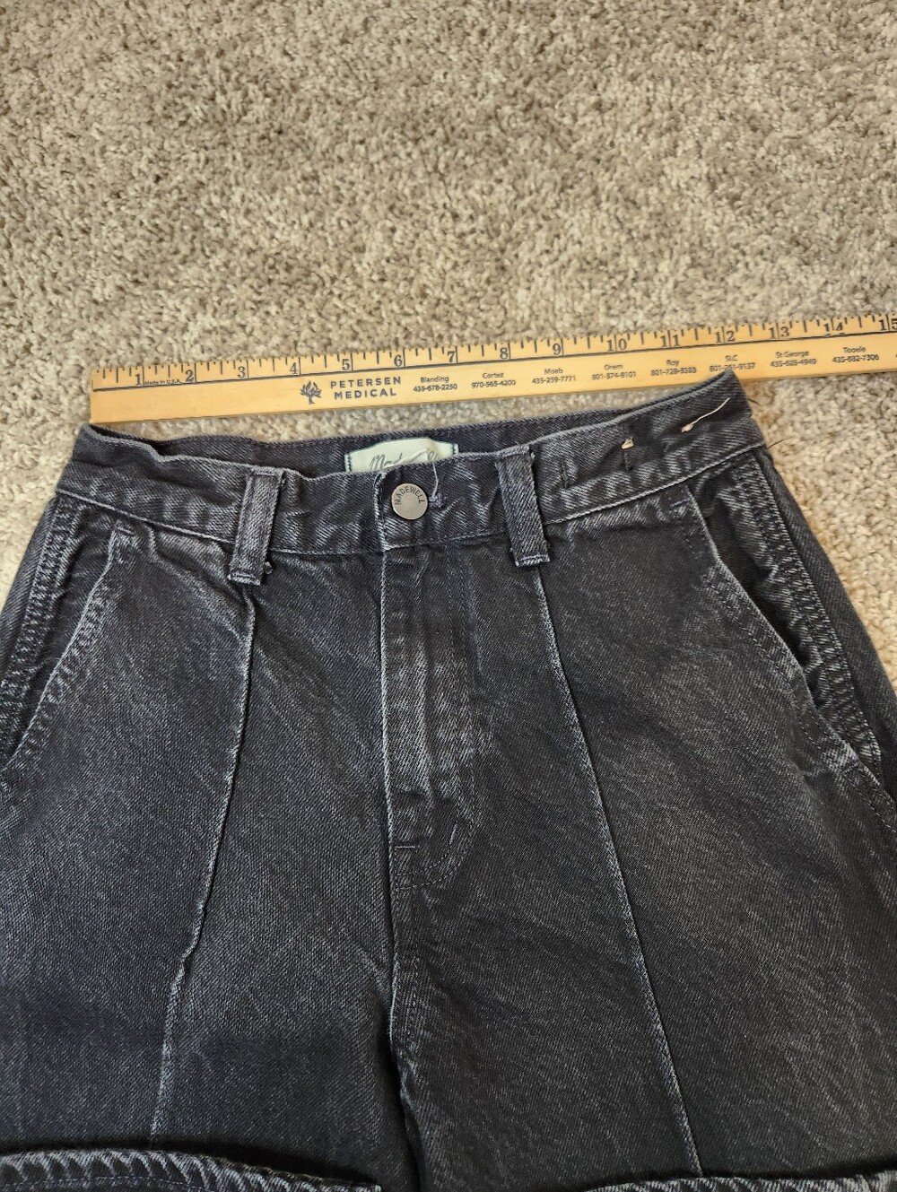 Madewell Super Wide Leg Jeans Black Size 26 - Picture 4 of 7